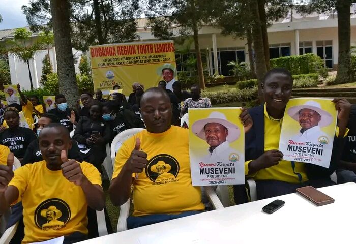 Buganda NRM Youths league endorsing Museveni yesterday