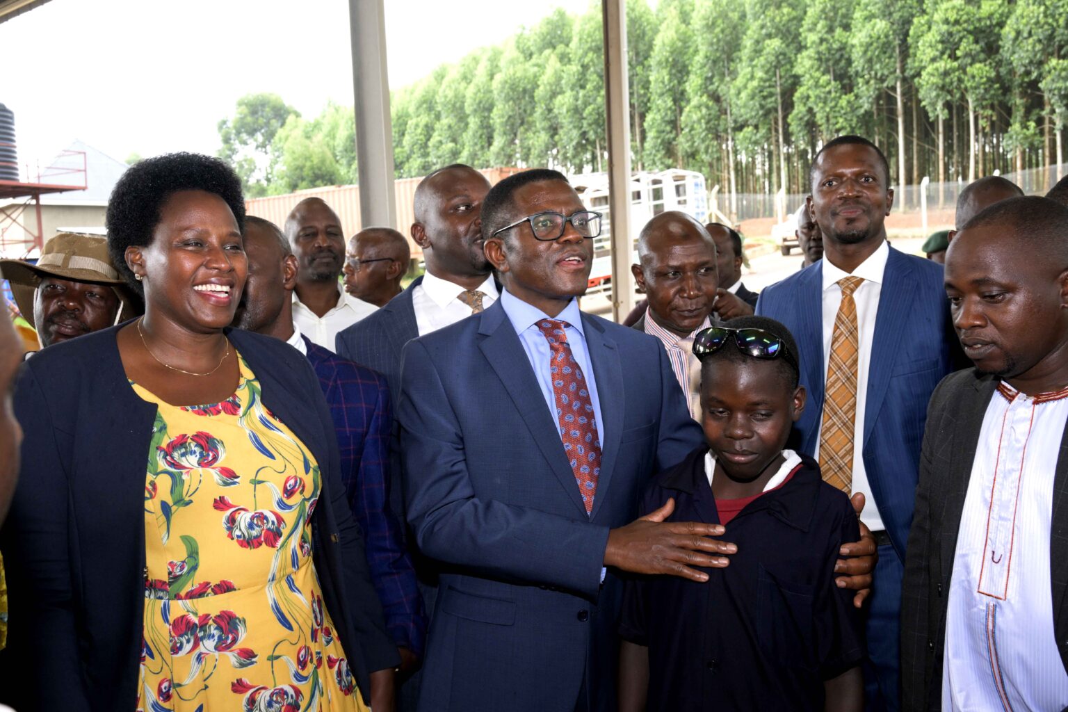 Jane Barekye, the State House Comptroller, and Charles Peter Mayiga, the Buganda Kingdom Premier, at the launch of the Zonal Skilling Industrial Hub in Masaka.