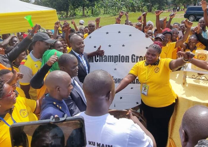 Major (Rtd) Awich Pollar Okwir, who represented Vice President Jessica Alupo launching the NRM Champion Groups in Mukono.