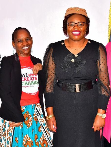 L-Josephine Mwende and Hon. Gathoni Wamuchomba, the MP for Githunguri Constituency