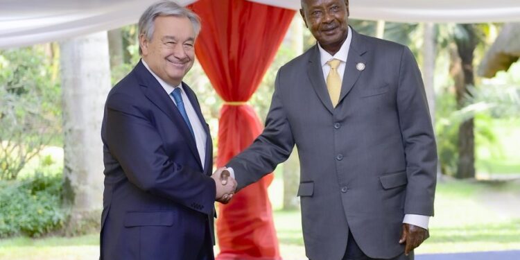 UN Secretary General - Antonio Guterres and NAM Chairman -President Youweri Museveni of Uganda