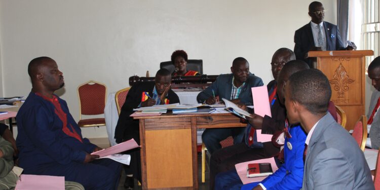 Councilors during Mukono council session