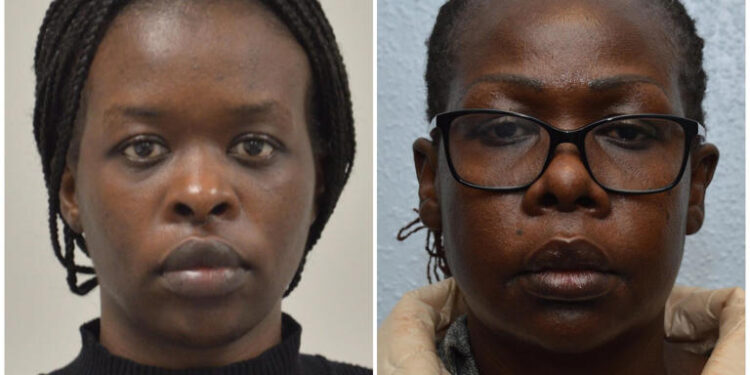 Stella Oyella, 53, and Vanessa Atim, 32, from Newham, East London.