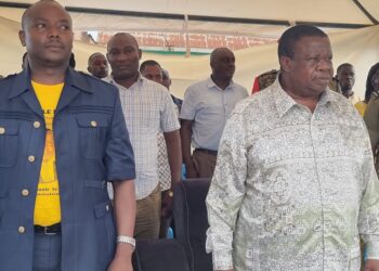 Gen. Otafiire Kahinda and the Former Mukono North MP, Ronald Kibuule.