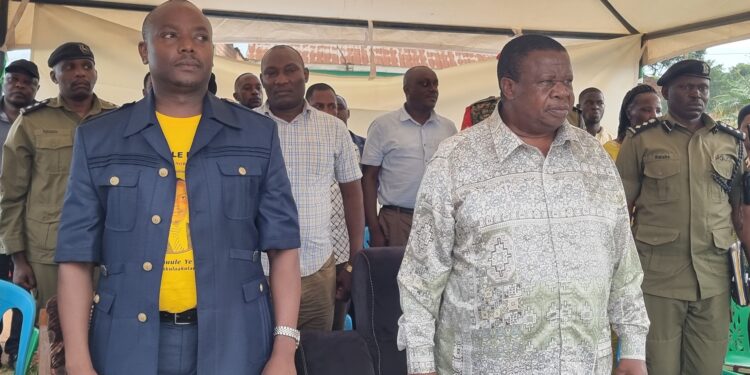 Gen. Otafiire Kahinda and the Former Mukono North MP, Ronald Kibuule.