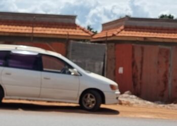 A site illegally constructed along the Kampala-Jinja highway opposite Mukono CoU in Mukono Central Division.