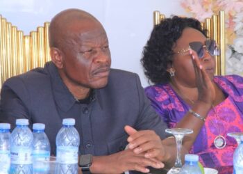 Gen. Mbadi and the wife at the party. Photos by Robert Nsubuga