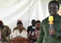 Commissioner for Patriotism Hellen Seku Addressing Gayaza High School Patriots.