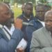 Second Deputy Ssekiboobo addressing a gathering at Kyaggwe as the Ssekiboobo, Vincent Matovu looks on.