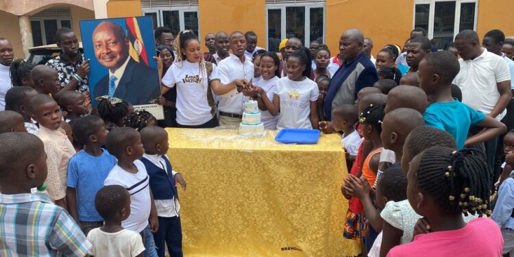 Senior Pastor for Mt. Lebanon Centre Church Samuel Lwandasa celebrating President Yoweri Kaguta Museveni’s birthday