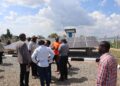 Parliamentary Committee on the National Economy inspecting Buvuma solar power plant.