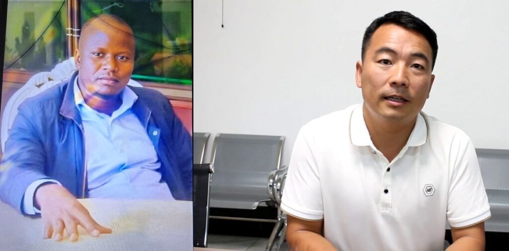 Samuel Masika, the HR and the David Lu, the Managing Director