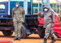 Gen. Muhoozi and President Museveni at Kyotera