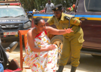 RDC Sarah Kiyimba giving out commands.