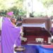 Bishop Jjumba leading the mass.