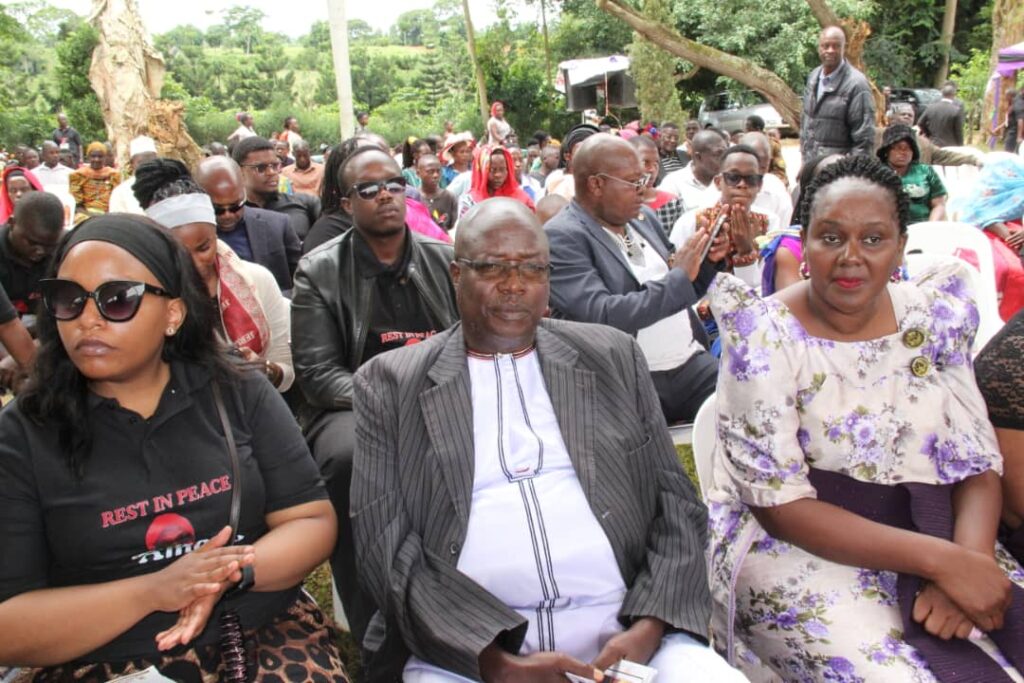 Fred Luzinda and wife during the requiem mass.