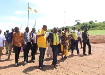Masaka NRM leaders arriving for the district party headquater launch.