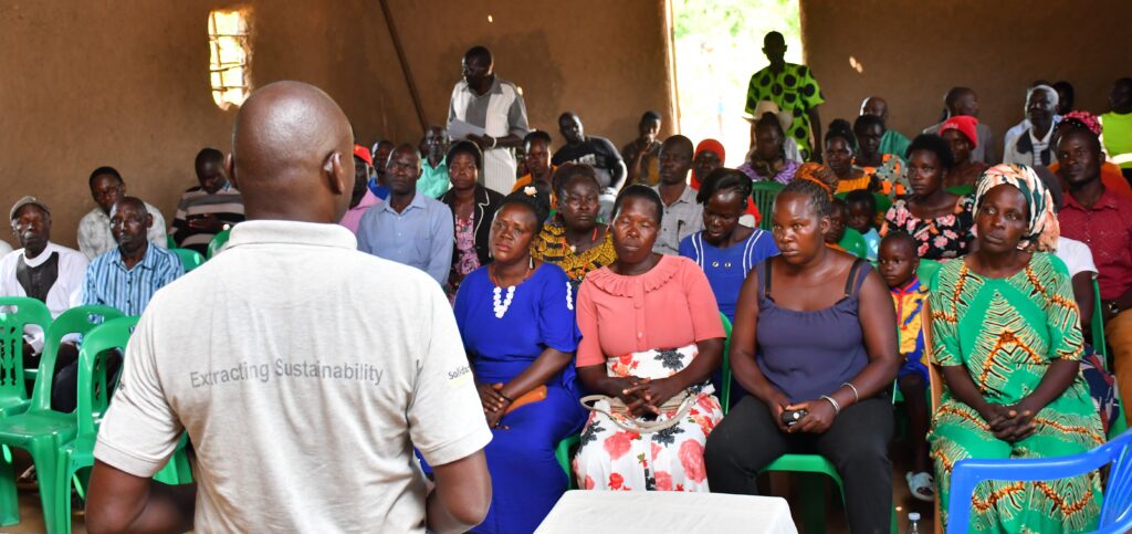 Bukana miners during the meeting.
