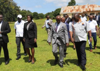 Deputy Chief Justice Dr Flavian Zeija at the Buvuma Chief Magistrates Court.
