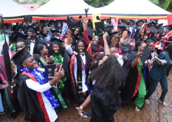 Graduates celebrating.