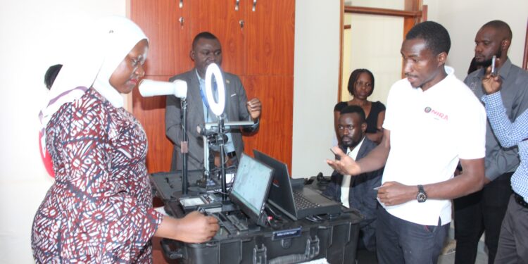 RDC, Hajjat Fatumah Ndisaba launching the exercise at Mukono.