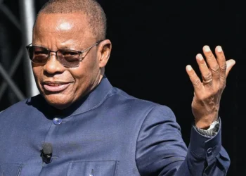 Presidential hopeful Maurice Kamto, pictured in Paris last month, is a former law professor. AFP via Getty Images