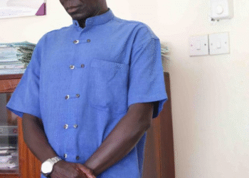 Geoffrey Omara, former Physical Planner at Lira District Local Government, appears in court for sentencing in forest land fraud case.