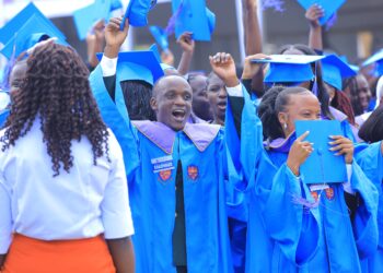 Moses Waiswa celebrating.