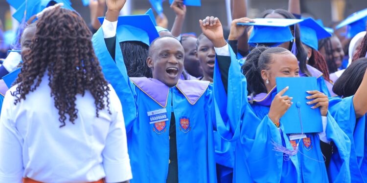 Moses Waiswa celebrating.