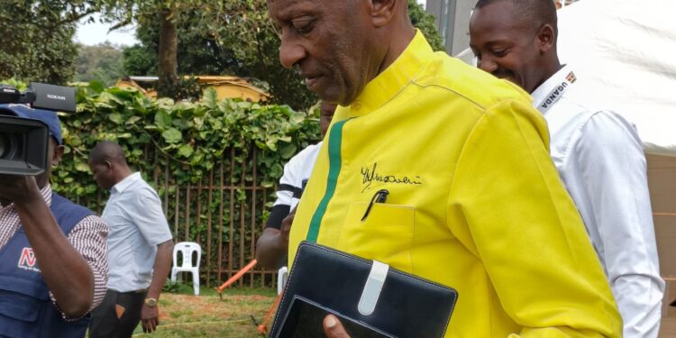 Gen. Rwashande at the party headquarters.