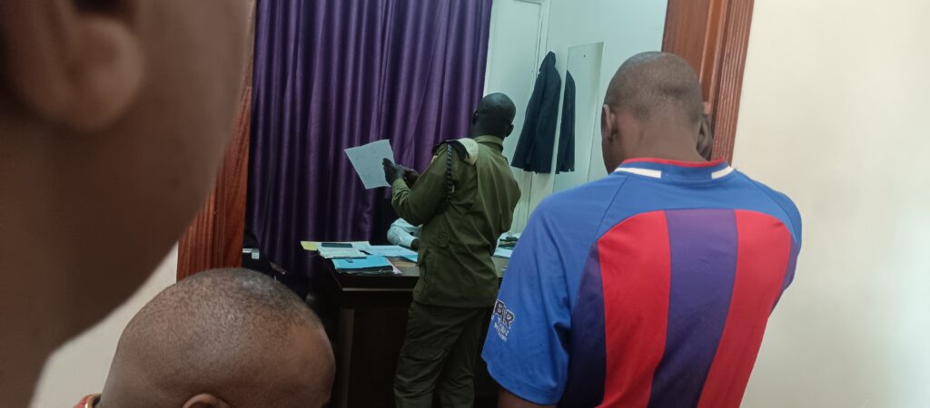 Traffic officer testifying before court.