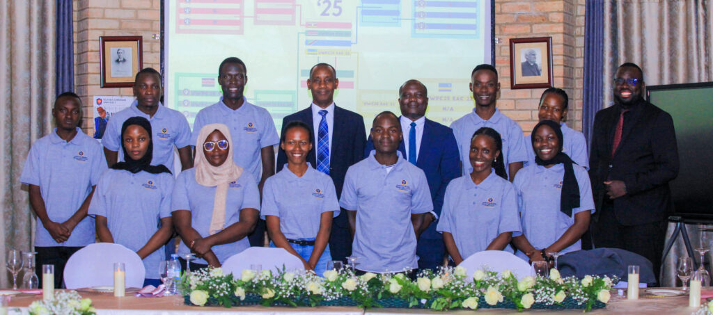 Law student representatives pose for a photo with the hosting Vice Chancellor