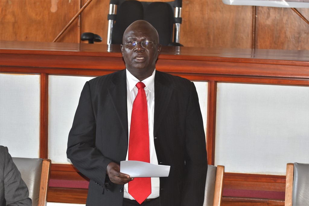 Commissioner - Peter Jeje, the National Programme Coordinator for MATIP addressing stakeholders in Mbale.