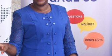 Damalie Kanyago, an administrative officer – UNBS Mbarara Regional Office, explaining her plight while enforcing standards. photo by Davis Buyondo