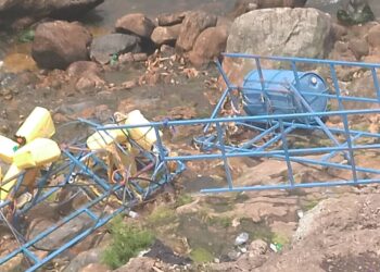 Abandoned materials lie scattered at the site, a stark reminder of the UGX 1.8 billion initiative that was never completed.