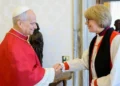 The two religious leaders met at the Vatican on Monday.