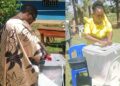 Nambooze and Dr Daisy Sarah Nabatanzi Ssonko during voting on election day in Mukono Municipality.