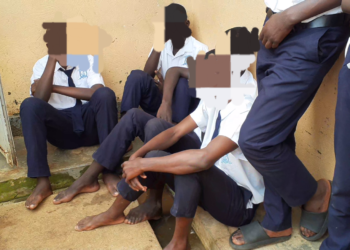 Namiryango High School students at Mukono Police