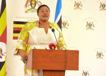 Minister Milly Babalanda addressing media at UMC