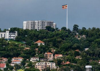 Giant Mbuya Flag Redefines Kampala Skyline Amid Debate Over National Priorities