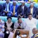 Vice President Jessica Rose Alupo Epel and Prime Minister Robinah Nabbanja during a parliamentary session following their approval by the House.