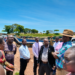 Omulangira Wasajja, together with a team from Buganda Land Board led by the Chief Executive Officer, Omuk. Simon Kabogoza, Mr. Denis Bugaya, the Senior Manager Operations, Mr. Ssonko Lamech, the Lease Manager, and Mr. Namuyimba Brian, the Area Manager Kyaggwe, inspect Katosi Landing Site to establish the activities taking place there. File photo.