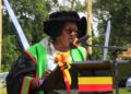Florence Namayanja speaks after being sworn in for a second term as Mayor of MasakaCity. Photo by Robert Nsubuga