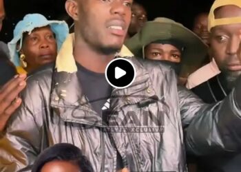 Hamza Nsubuga speaking to bloggers in Masaka, where he recounted how he allegedly escaped during the arrest of his wife and called for intervention over the incident.