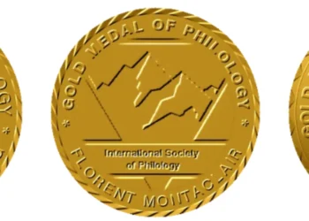 The professor’s award was prominently displayed on the website of a non-existent International Society of Philology.