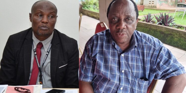 DEO Rashid Kikomeko and Hajj Ahmed Kakande