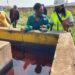 NEMA inspectors carry out an environmental compliance inspection at NYTIL’s facility in Buikwe District following allegations of industrial effluent discharge into neighbouring land and the River Nile.