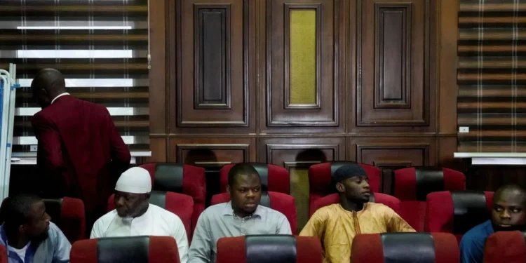 Five men stood trial, but only four were sentenced after one was acquitted.