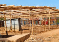 structures under construction at Ssaza, which residents and local leaders claim is being developed into an unauthorized market.