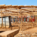 structures under construction at Ssaza, which residents and local leaders claim is being developed into an unauthorized market.